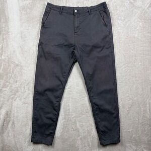 DUER Live Free Flex Mens Pants Size 36 Gray Casual Elastic Back Waist Gusset